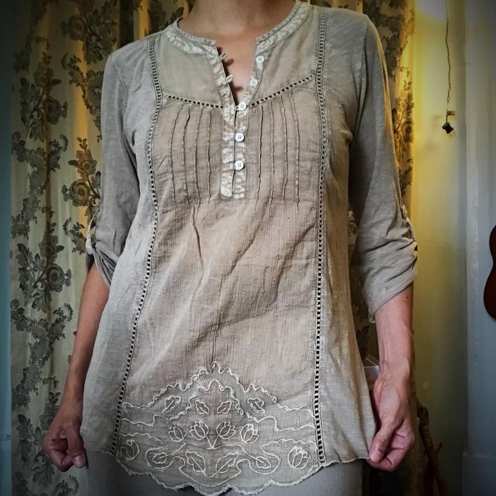 Vintage America Embroidered Blouse